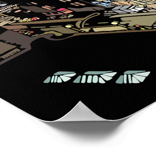 Boston City Lights Poster (Hoek)