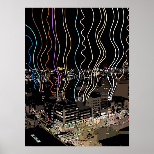 Boston City Lights Poster (Voorkant)