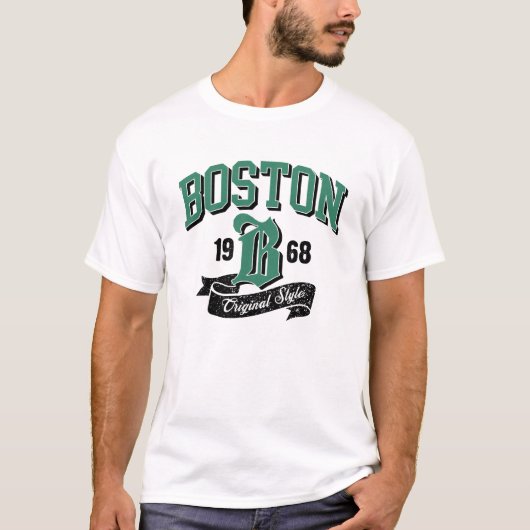 Boston City-logo Originele Stijl T-shirt (Voorkant)