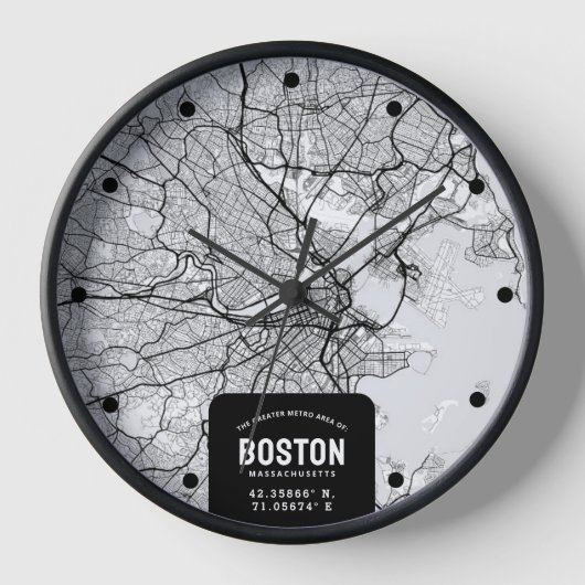 Boston City Map Clock (Voorkant)