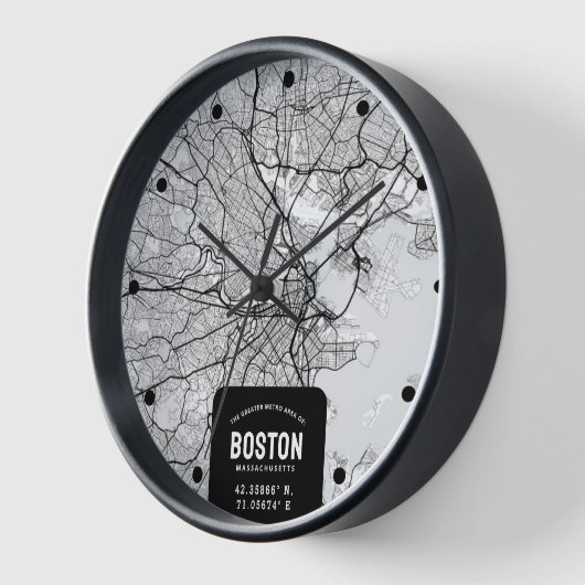 Boston City Map Clock (Hoek)