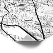 Boston City Map met je locatie Poster (Hoek)