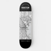 Boston City Map Skateboard (Voorkant)