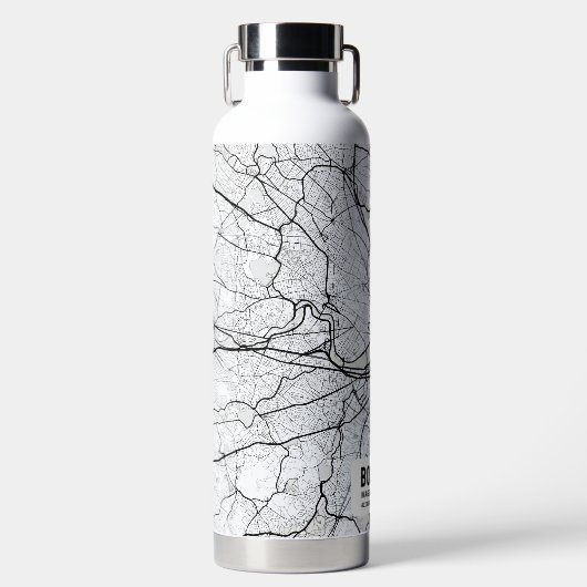 Boston City Map Waterfles (Voorkant)