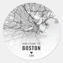 Boston City Map | Welkom bruiloft