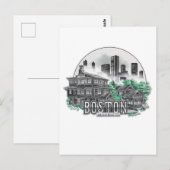 Boston City Massachusetts Verenigde Staten Briefkaart (Voorkant / Achterkant)