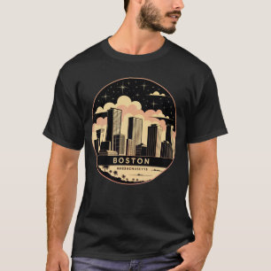 Boston City Massachusetts Verenigde Staten Minimal T-shirt