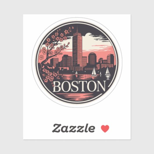 Boston City Massachusetts Verenigde Staten Sticker (Vel)
