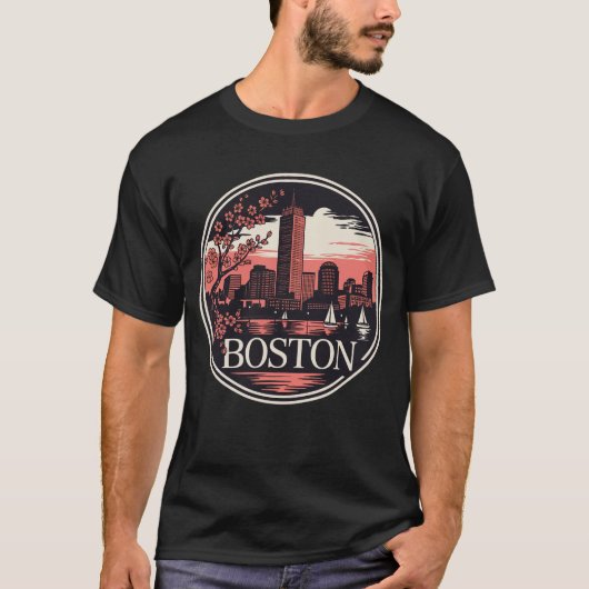 Boston City Massachusetts Verenigde Staten T-shirt (Voorkant)