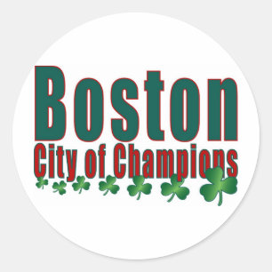 Boston City of Champions Ronde Sticker
