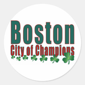 Boston City of Champions Ronde Sticker
