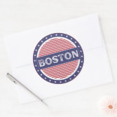 Boston City Pride Embleem – Amerikaanse identiteit Ronde Sticker (Envelop)