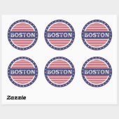 Boston City Pride Embleem – Amerikaanse identiteit Ronde Sticker (Vel)