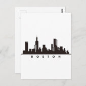 Boston City Skyline, Boston kaart skyline (Voorkant / Achterkant)