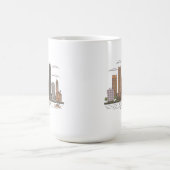 Boston City Skyline, Boston kaart skyline Koffiemok (Center)