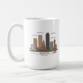 Boston City Skyline, Boston kaart skyline Koffiemok (Links)
