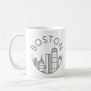 Boston City Skyline, Boston kaart skyline Koffiemok