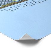 Boston City Skyline, Boston kaart skyline Poster (Hoek)