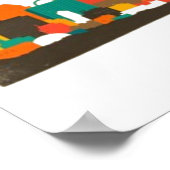 Boston City Skyline, Boston kaart skyline Poster (Hoek)