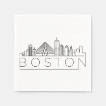Boston City Skyline, Boston kaart skyline