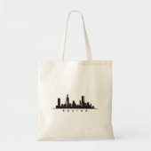 Boston City Skyline, Boston kaart skyline Tote Bag (Voorkant)