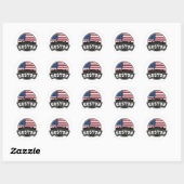 Boston City Skyline, boston ma silhouet Ronde Sticker (Vel)