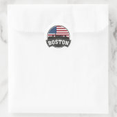 Boston City Skyline, boston ma silhouet Ronde Sticker (Tas)