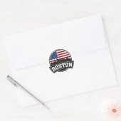 Boston City Skyline, boston ma silhouet Ronde Sticker (Envelop)