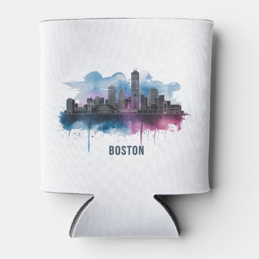 Boston City Skyline, Boston MA Skyline Blikjeskoeler (Voorkant)