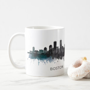 Boston City Skyline, Boston MA Skyline Koffiemok
