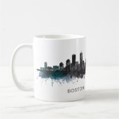Boston City Skyline, Boston MA Skyline Koffiemok (Links)