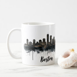 Boston City Skyline, Boston MA Skyline Koffiemok