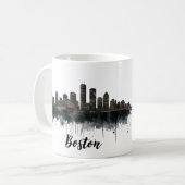 Boston City Skyline, Boston MA Skyline Koffiemok (Voorkant links)