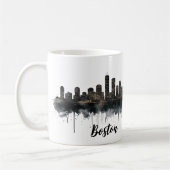 Boston City Skyline, Boston MA Skyline Koffiemok (Links)