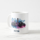 Boston City Skyline, Boston MA Skyline Koffiemok (Voorkant links)