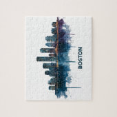 Boston City Skyline, Boston MA Skyline Legpuzzel (Verticaal)