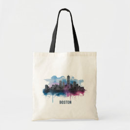 Boston City Skyline, Boston MA Skyline Tote Bag