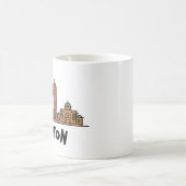 Boston City Skyline, Boston Ma US Skyline Koffiemok (Center)