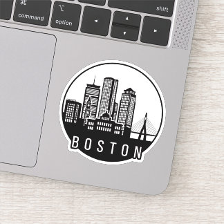 Boston City Skyline Sticker