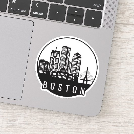 Boston City Skyline Sticker (Detail)