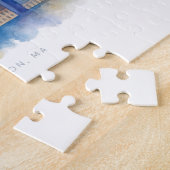 Boston City Skyline Waterverf | Modern Boston MA Legpuzzel (Zijkant)