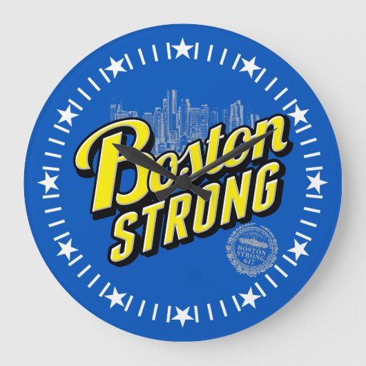 Boston City Sterke herinneringen aan Blue Dial Grote Klok (Voorkant)