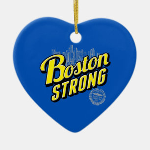Boston City Sterke herinneringen aan Blue Keramisch Ornament