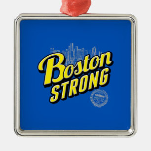 Boston City Sterke herinneringen aan Blue Metalen Ornament