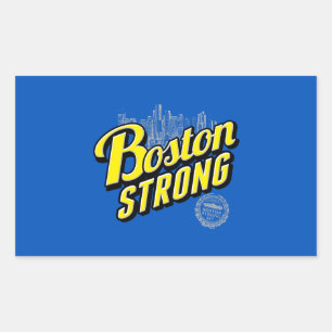 Boston City Sterke herinneringen aan Blue Rechthoekige Sticker