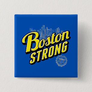 Boston City Sterke Herinneringen Decor Vierkante Button 5,1 Cm