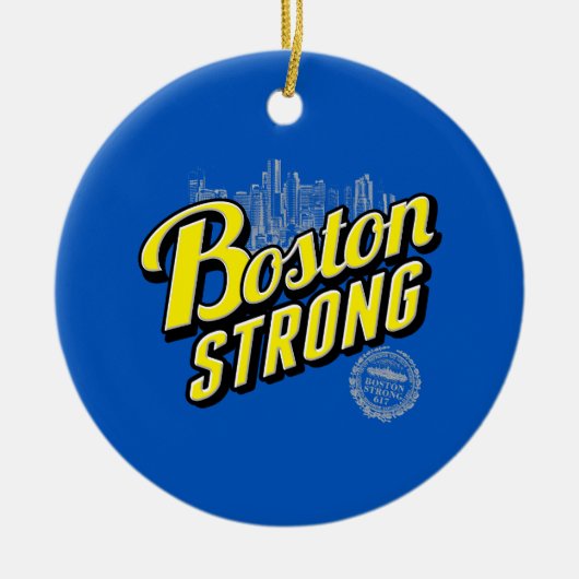Boston City Strong Herdenkt Decor Keramisch Ornament (Voorkant)
