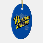 Boston City Strong Herdenkt in Blauw Keramisch Ornament (Rechts)
