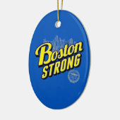 Boston City Strong Herdenkt in Blauw Keramisch Ornament (Links)
