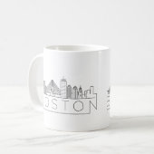 Boston City Stylized Skyline Koffiemok (Voorkant links)